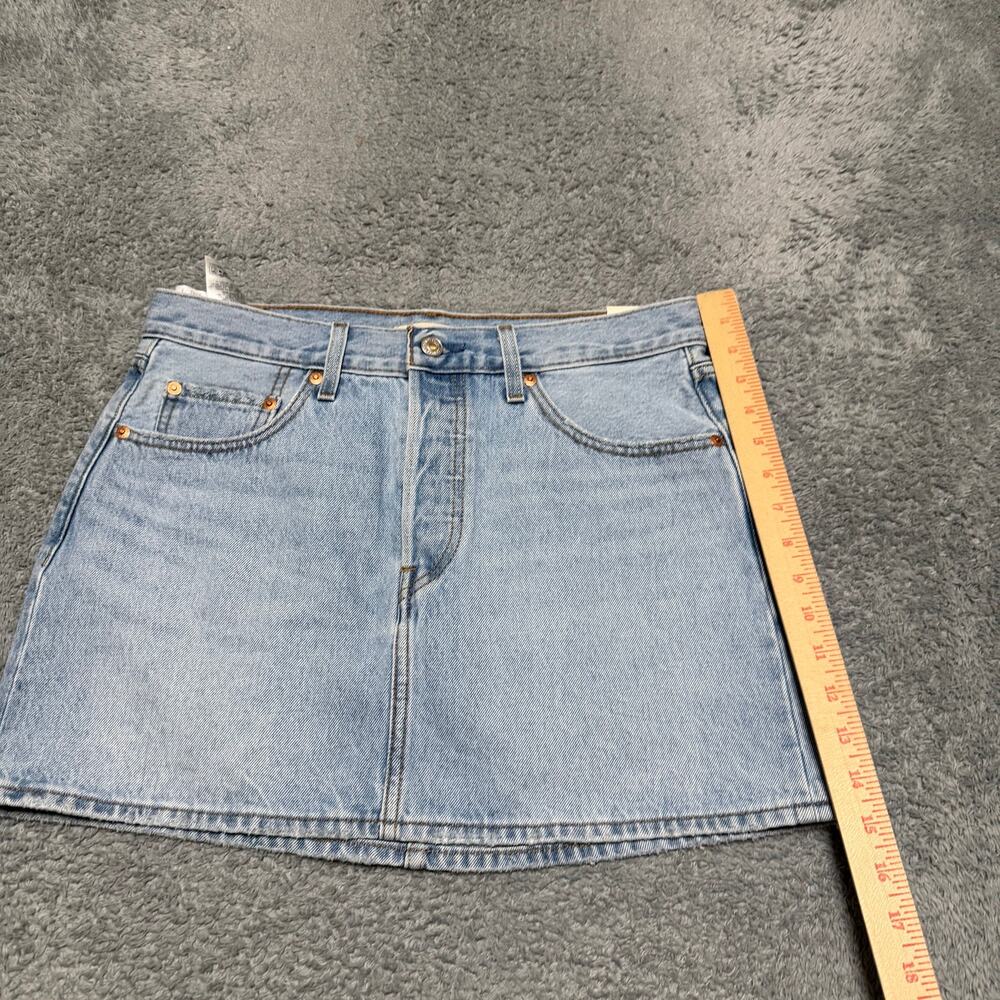 Levis Icon Skirt Denim Womens 28 Mini Skirt Blue Premium - Picture 9 of 9